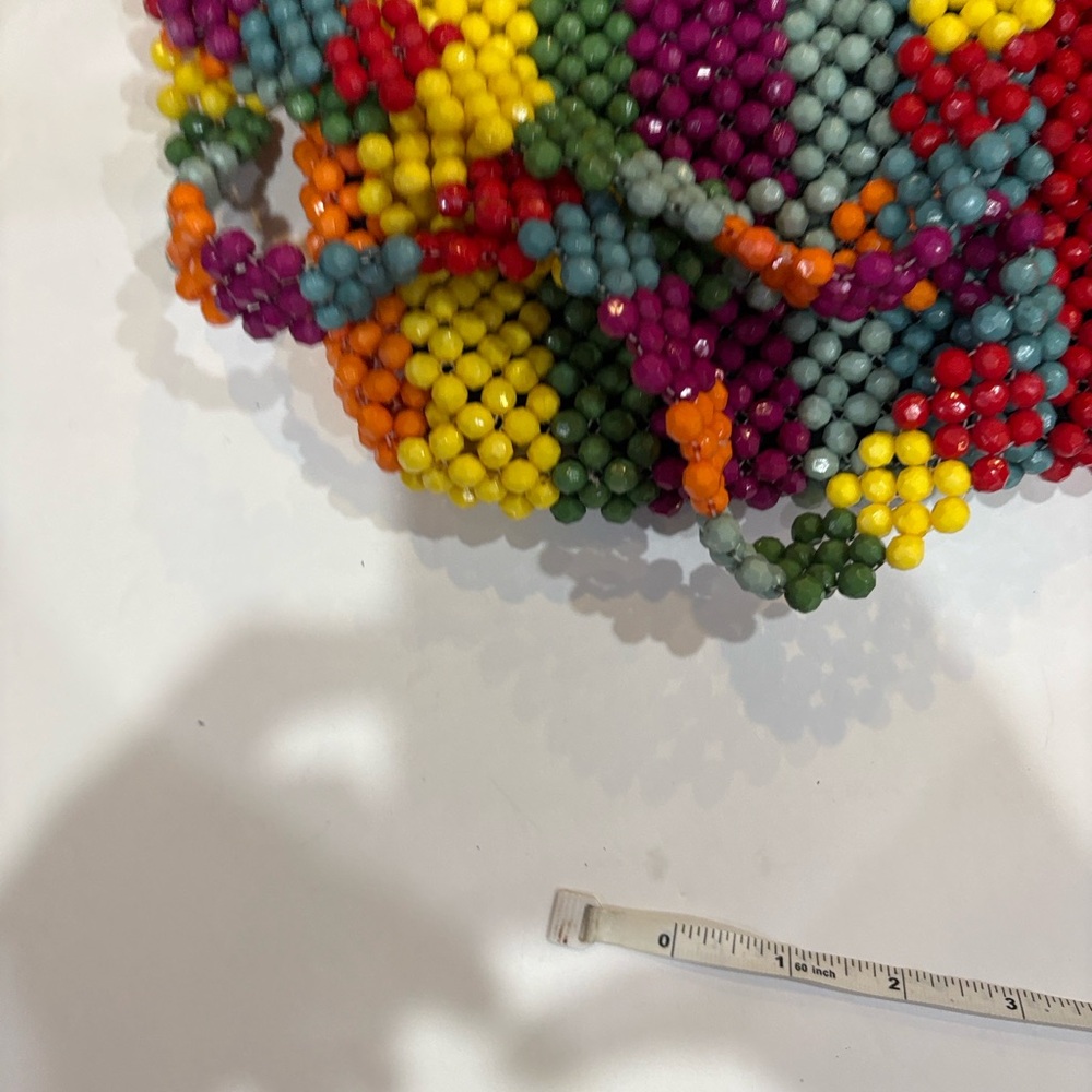 Cynthia Rowley Colorful Beaded Shoulder Bag Boho Festival Statement Purse. - Picture 3 of 6